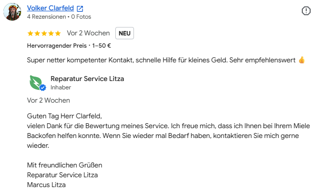 Reparatur eines Miele Backofens Reparatur eines Miele Backofens