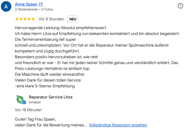 Reparatur Geschirrspüler Reparatur eines Geschirrspülers