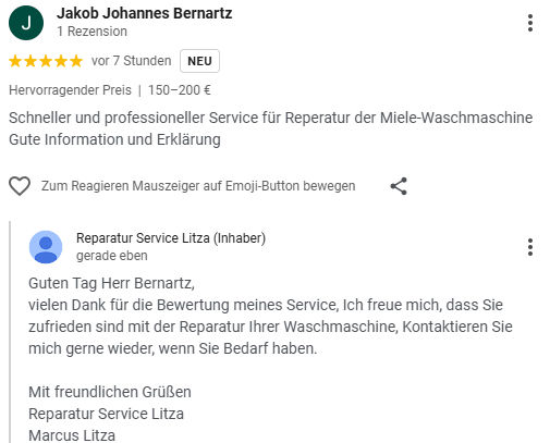 Reparatur Miele Waschmaschine Reparatur Türdichtung Miele waschmaschine